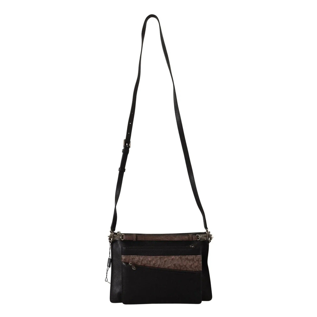 Dolce & Gabbana Elegant Black Leather Sling Shoulder Bag