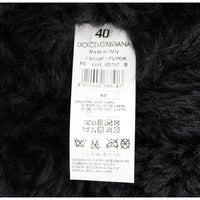 Dolce & Gabbana Black Goat Fur Shearling Long Jacket Coat - Paris Deluxe