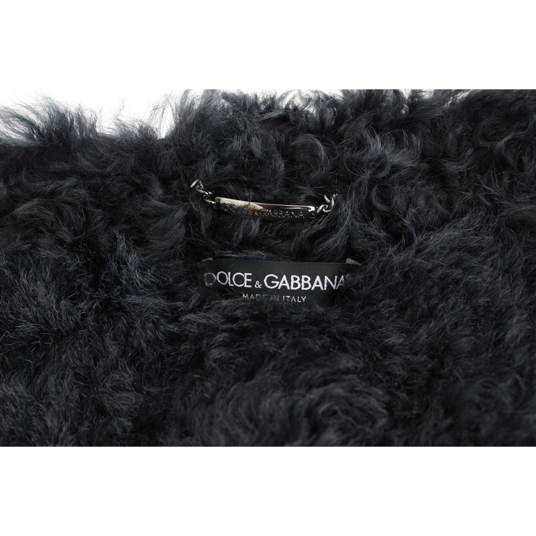 Dolce & Gabbana Black Goat Fur Shearling Long Jacket Coat - Paris Deluxe