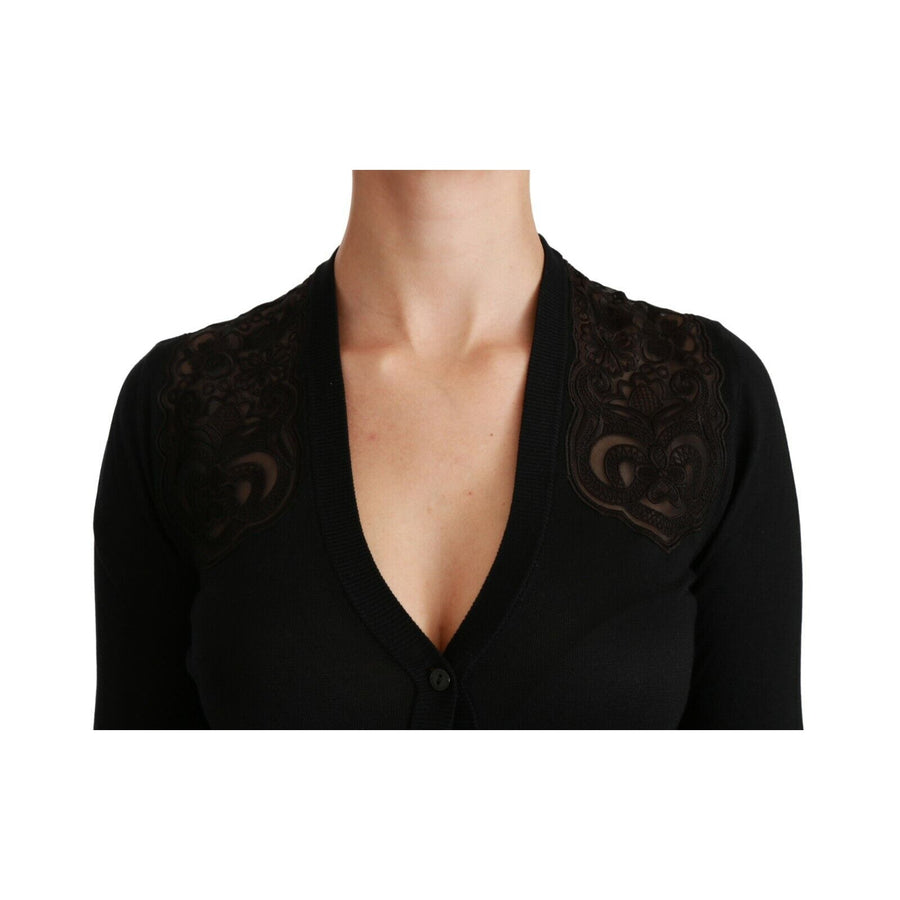 Dolce & Gabbana Alluring Silk Blend Lace Cardigan