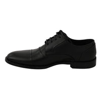 Dolce & Gabbana Sleek Black Leather Formal Dress Shoes