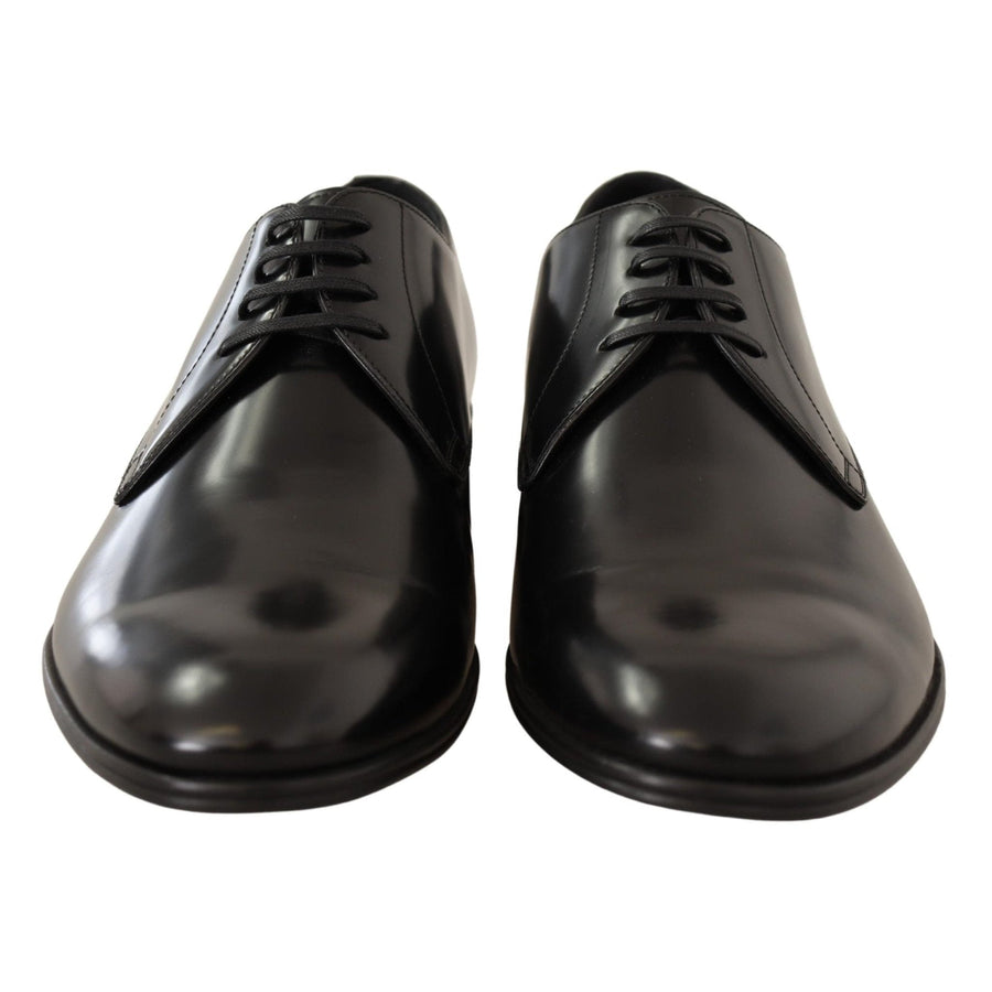 Dolce & Gabbana Elegant Black Leather Derby Shoes