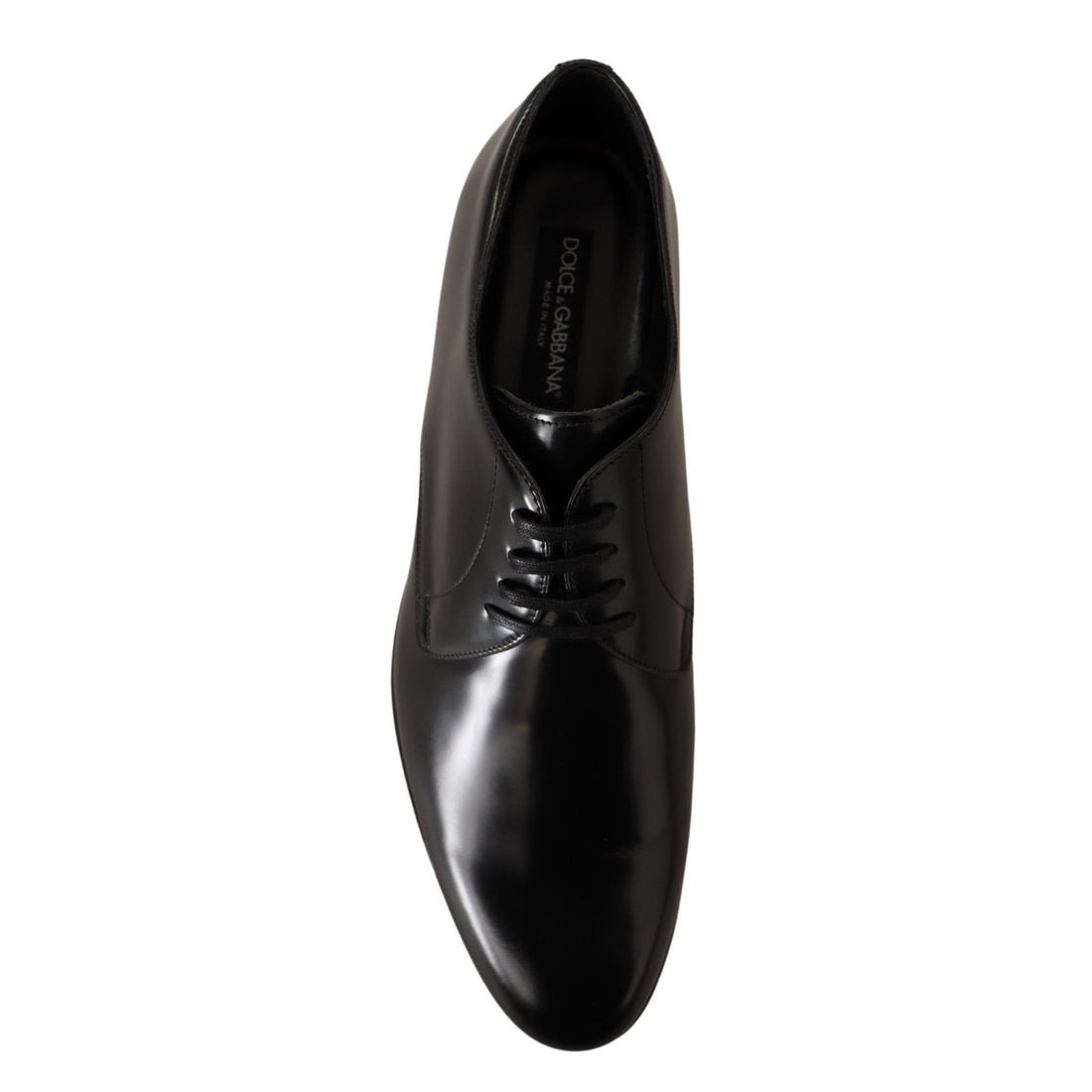 Dolce & Gabbana Elegant Black Leather Derby Shoes