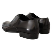 Dolce & Gabbana Elegant Black Leather Derby Shoes