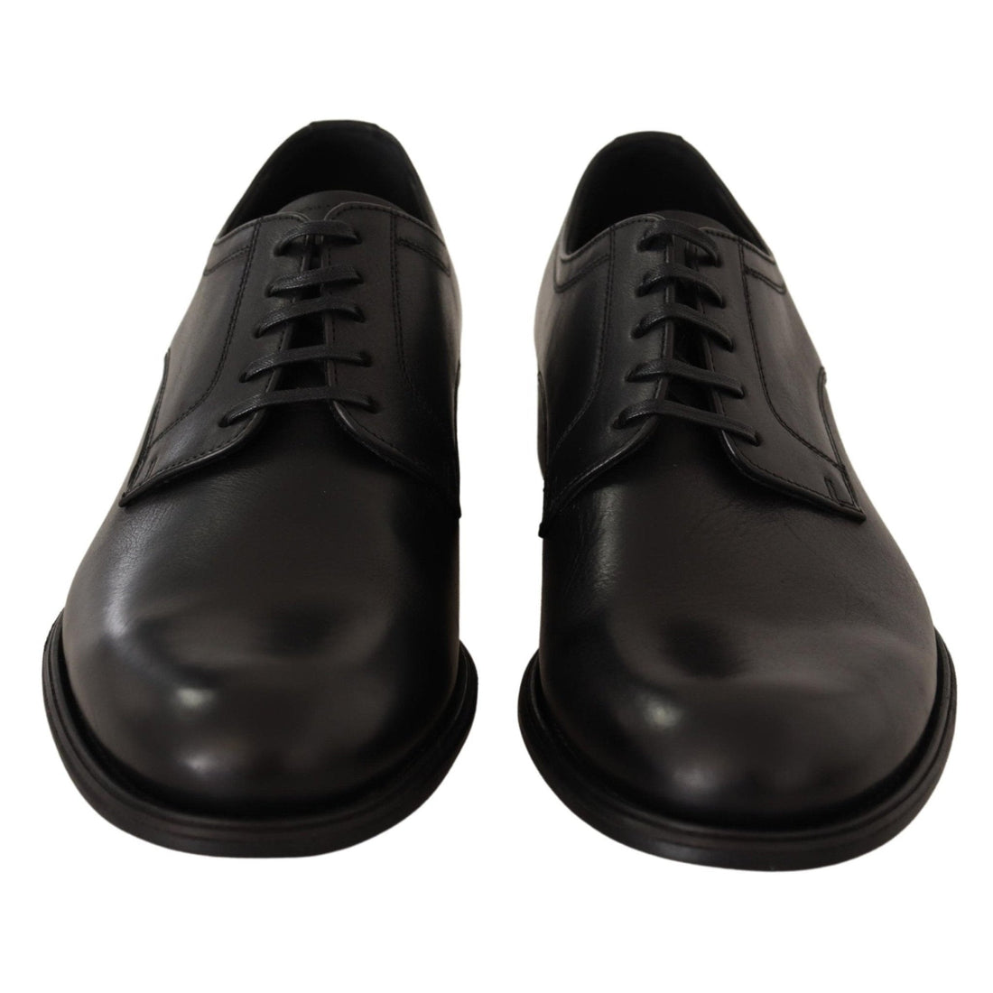 Dolce & Gabbana Black Leather Lace Up Mens Formal Derby Shoes