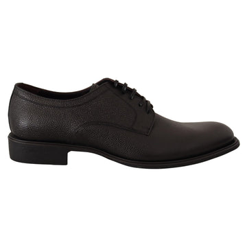 Dolce & Gabbana Elegant Black Leather Derby Dress Shoes