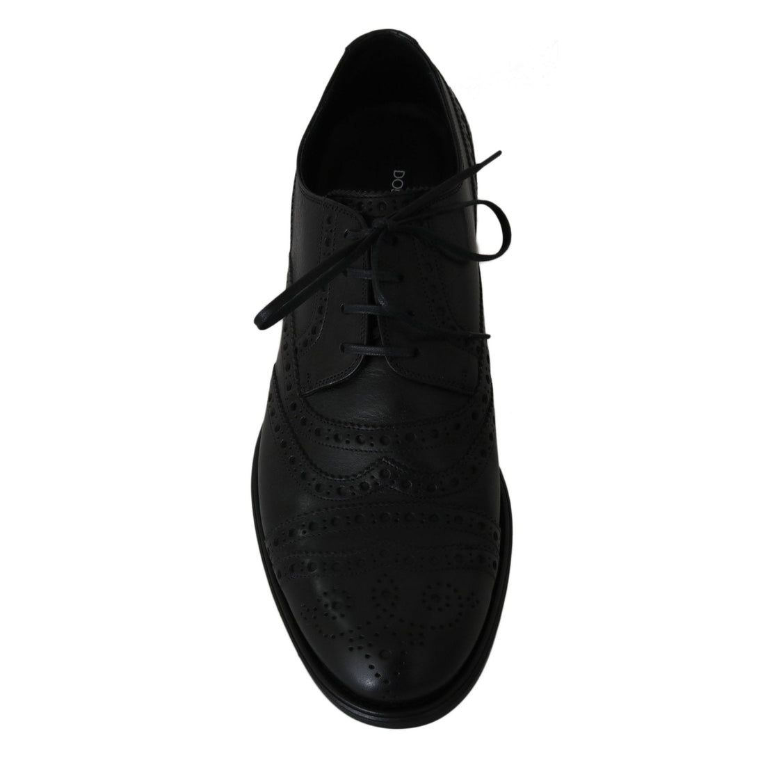 Dolce & Gabbana Black Leather Wingtip Oxford Dress Shoes - Paris Deluxe