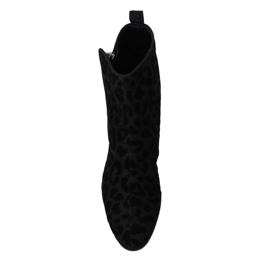 Dolce & Gabbana Elegant Black Leopard Print Short Boots