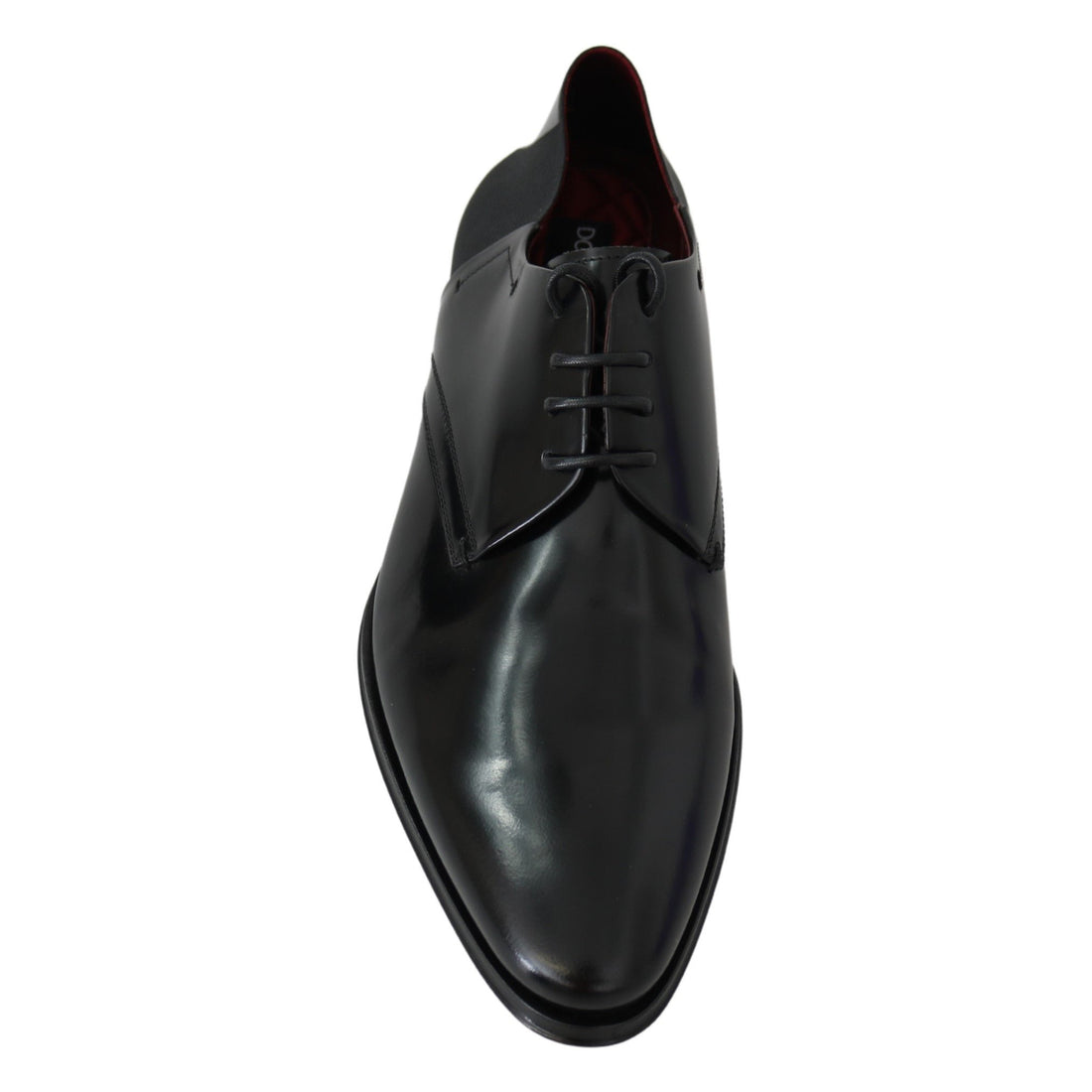 Dolce & Gabbana Black Patent Leather Lace Derby Shoes - Paris Deluxe