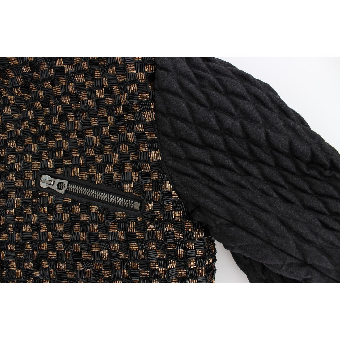 Dolce & Gabbana Black Sequined Goatskin Jacket - Paris Deluxe