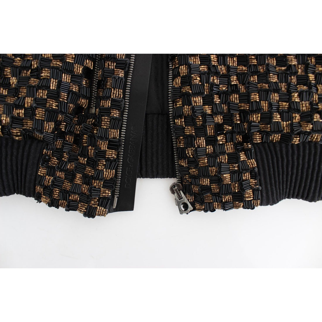 Dolce & Gabbana Black Sequined Goatskin Jacket - Paris Deluxe