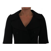 Dolce & Gabbana Black Short Croped Jacket Blazer - Paris Deluxe