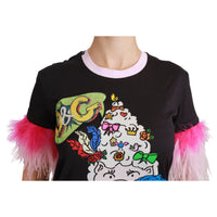 Dolce & Gabbana Black YEAR OF THE PIG Top Cotton T-shirt - Paris Deluxe