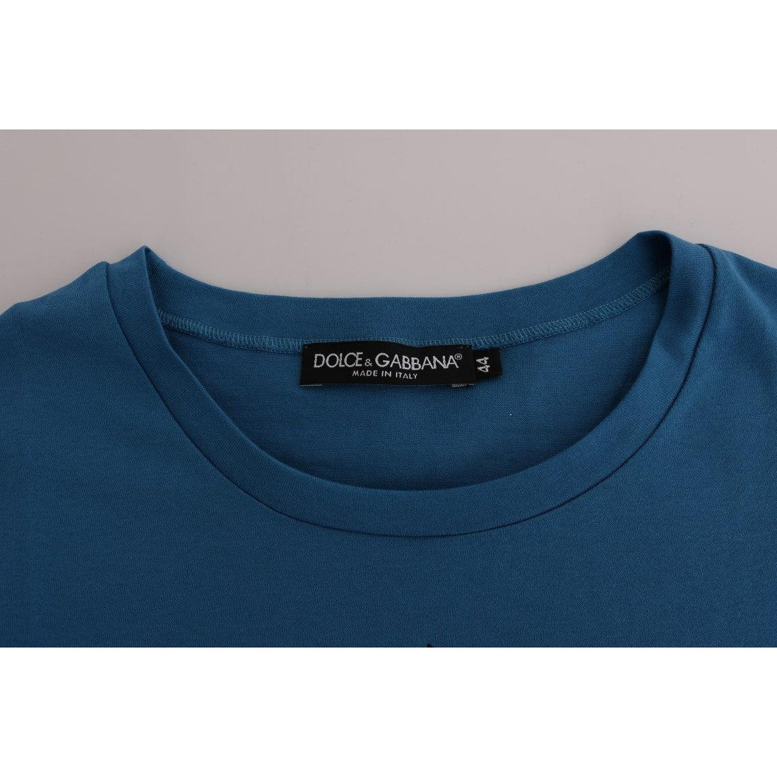 Dolce & Gabbana Blue Cotton 2017 Motive T-Shirt - Paris Deluxe