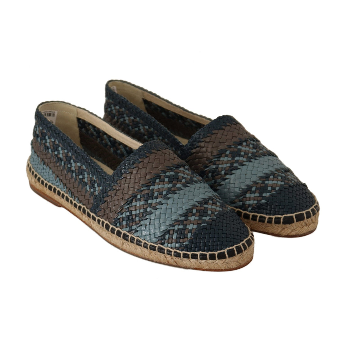 Dolce & Gabbana Blue Gray Slip On Buffalo Espadrille Shoes - Paris Deluxe