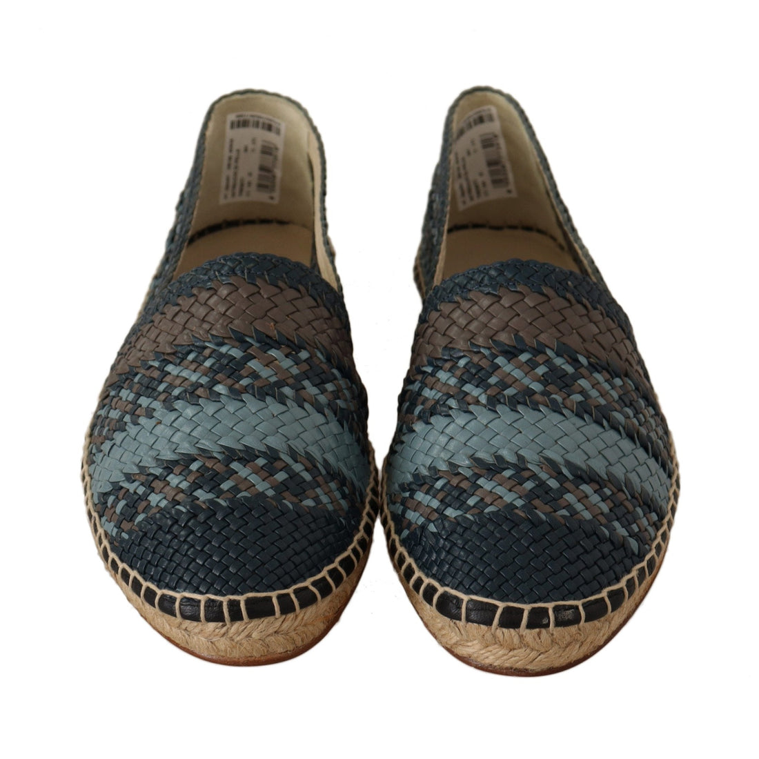 Dolce & Gabbana Blue Gray Slip On Buffalo Espadrille Shoes - Paris Deluxe