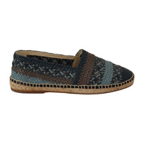 Dolce & Gabbana Blue Gray Slip On Buffalo Espadrille Shoes - Paris Deluxe