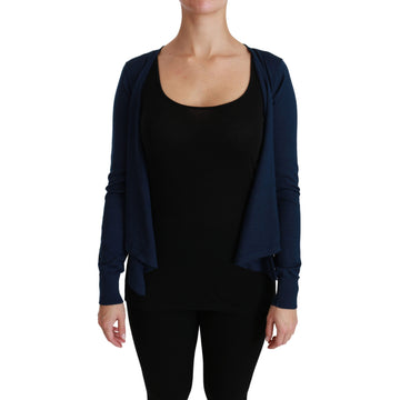 Dolce & Gabbana Blue Long Sleeve Cardigan Vest Cashmere Sweater - Paris Deluxe