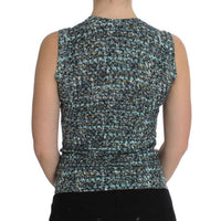 Dolce & Gabbana Elegant Blue Wool Vest Pullover Top