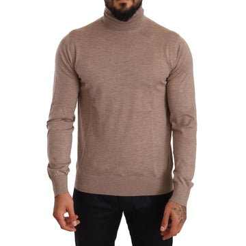 Dolce & Gabbana Brown Cashmere Turtleneck Pullover Sweater - Paris Deluxe