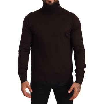 Dolce & Gabbana Brown Cashmere Turtleneck Pullover Sweater - Paris Deluxe