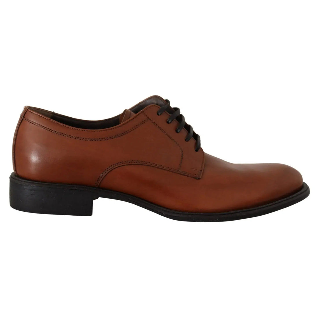 Dolce & Gabbana Brown Leather Lace Up Mens Formal Derby Shoes