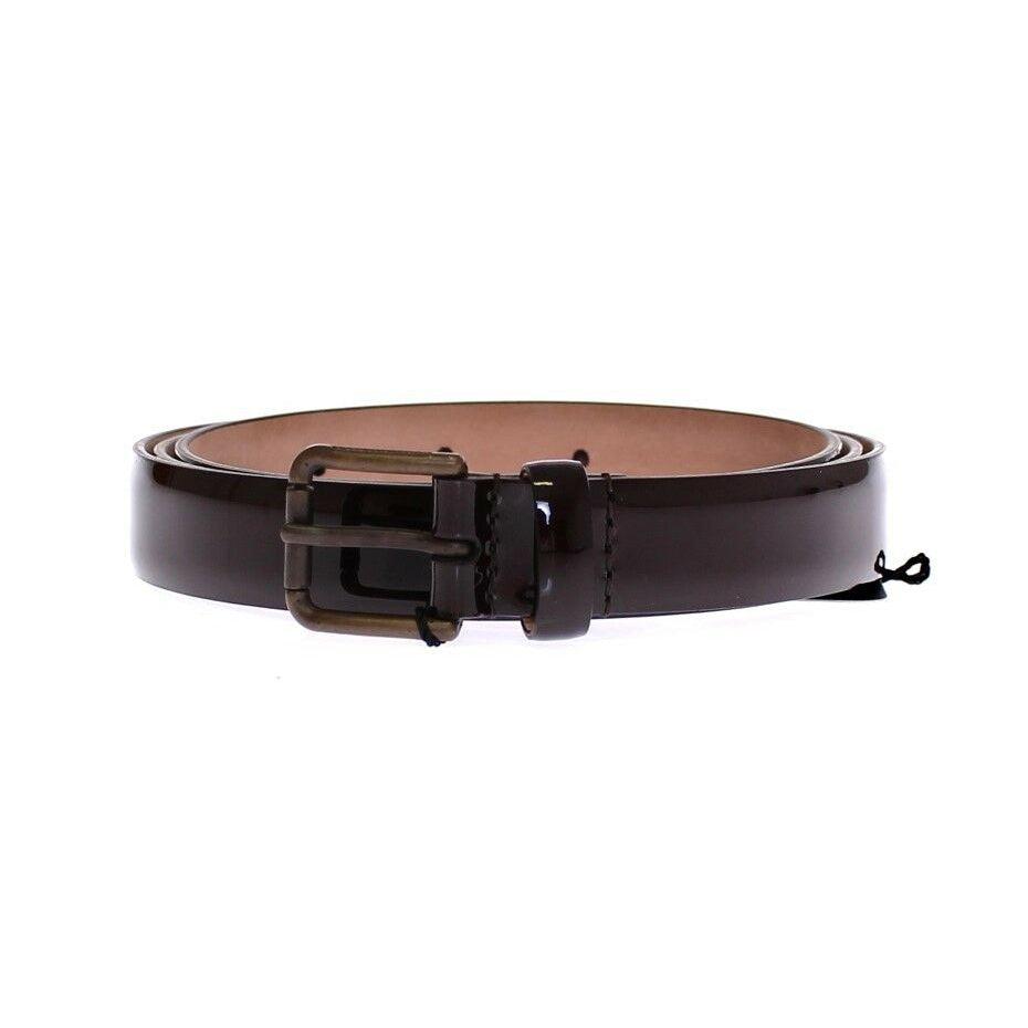 Dolce & Gabbana Brown Leather Logo Belt Cintura Belt - Paris Deluxe