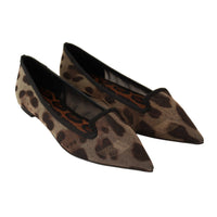 Dolce & Gabbana Elegant Leopard Print Flat Loafers