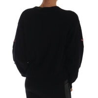 Dolce & Gabbana Fairy Tale Crystal Black Cashmere Sweater - Paris Deluxe