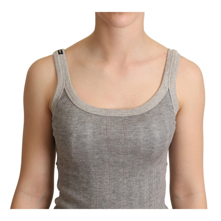 Dolce & Gabbana Chic Sleeveless Gray Tank Top