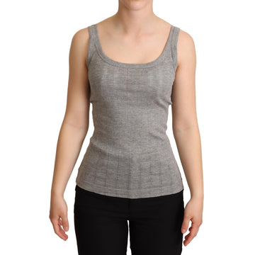 Dolce & Gabbana Gray Cotton Modal Canotta Tank Top T-shirt - Paris Deluxe