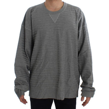 Dolce & Gabbana Gray Crewneck Pullover Silk Sweater - Paris Deluxe