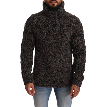 Dolce & Gabbana Gray Wool Blend Turtleneck Pullover Sweater - Paris Deluxe