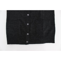 Dolce & Gabbana Gray Wool Button Cardigan Sweater - Paris Deluxe