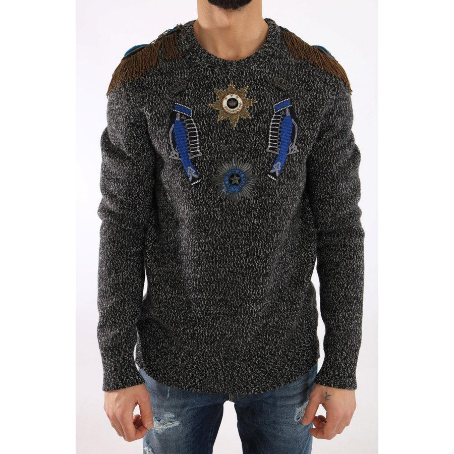 Dolce & Gabbana Gray Wool Cashmere Sweater - Paris Deluxe