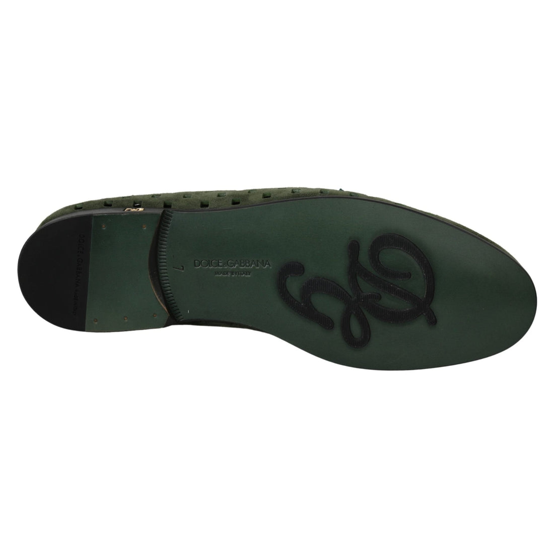 Dolce & Gabbana Green Suede Breathable Slippers Loafers Shoes - Paris Deluxe