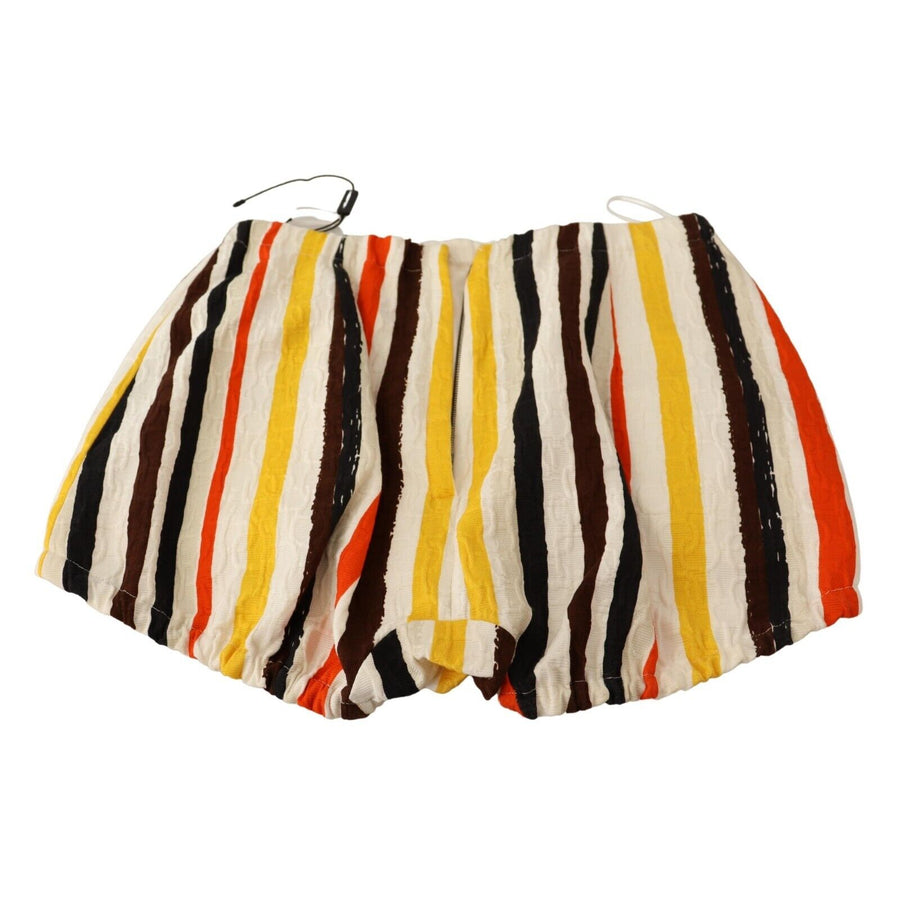 Dolce & Gabbana Multicolor Striped Cotton Hot Pants Shorts - Paris Deluxe