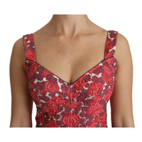 Dolce & Gabbana Elegant Floral Brocade Cropped Top