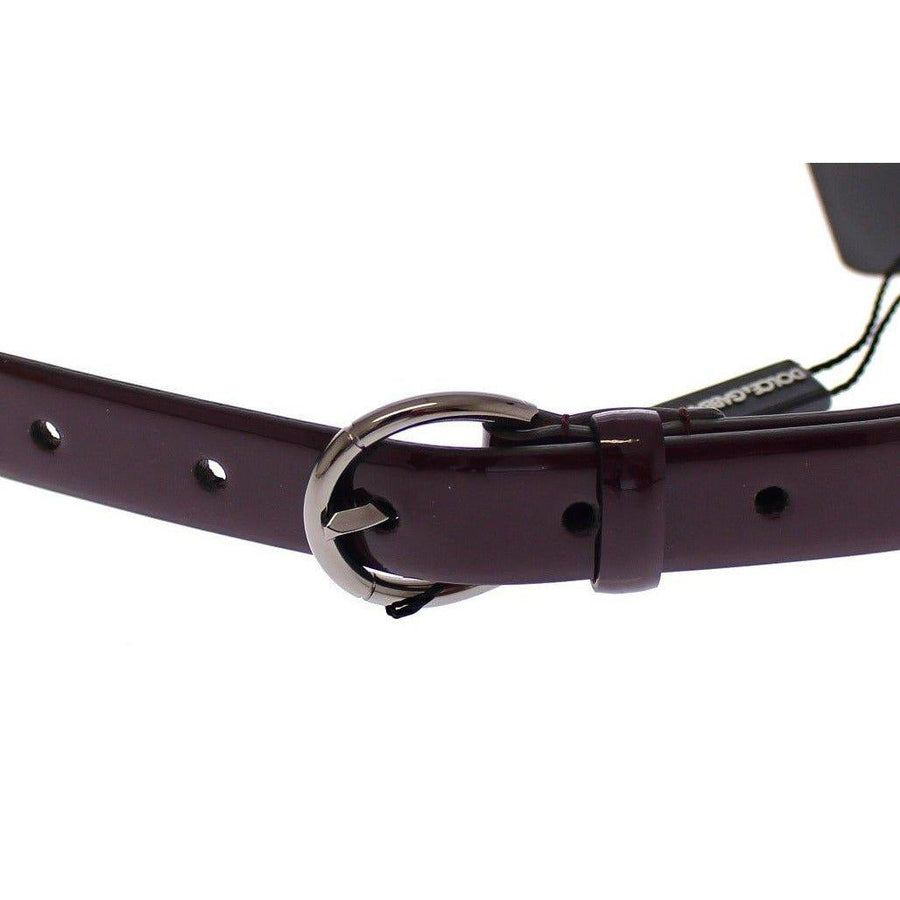 Dolce & Gabbana Purple Leather Logo Cintura Belt