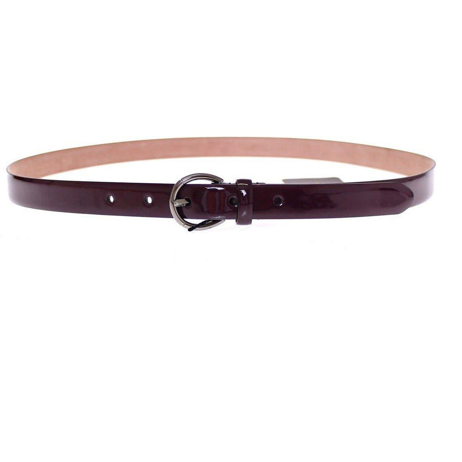 Dolce & Gabbana Purple Leather Logo Cintura Belt