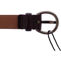 Dolce & Gabbana Purple Leather Logo Cintura Belt