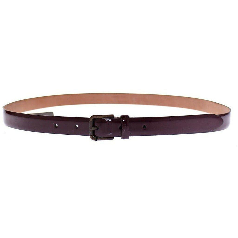 Dolce & Gabbana Purple Leather Logo Cintura Gürtel Belt - Paris Deluxe