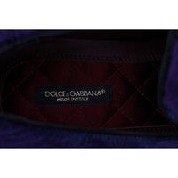 Dolce & Gabbana Plush Purple Sheep Fur Loafers