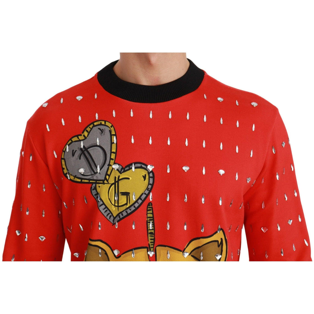 Dolce & Gabbana Red Crystal Pig of the Year Sweater - Paris Deluxe
