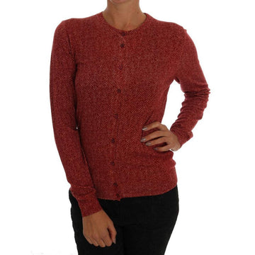 Dolce & Gabbana Red Wool Top Cardigan Sweater - Paris Deluxe