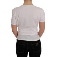 Dolce & Gabbana White Cotton Silk T-Shirt - Paris Deluxe