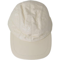 Dolce & Gabbana White Lamb Skin 100% Leather Baseball Hat - Paris Deluxe