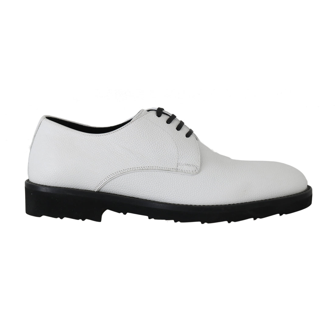 Dolce & Gabbana White Leather Derby Dress Formal Shoes - Paris Deluxe