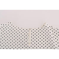 Dolce & Gabbana White Polka Dotted Silk T-shirt Top - Paris Deluxe