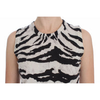 Dolce & Gabbana Zebra 100% Cashmere Knit Top Vest Tank Top - Paris Deluxe